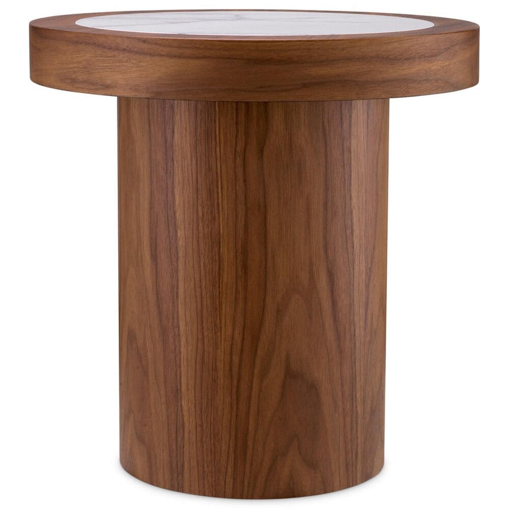 Eichholtz Presedio Side Table in Walnut and Bianco Lilac, , large