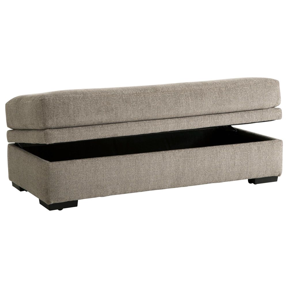 Northwestern Bri Storage Ottoman in Pewter, , large