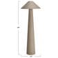 TEAK INTERIORS Round Linen Floor Lamp with Inline Foot Switch in Natural, , large