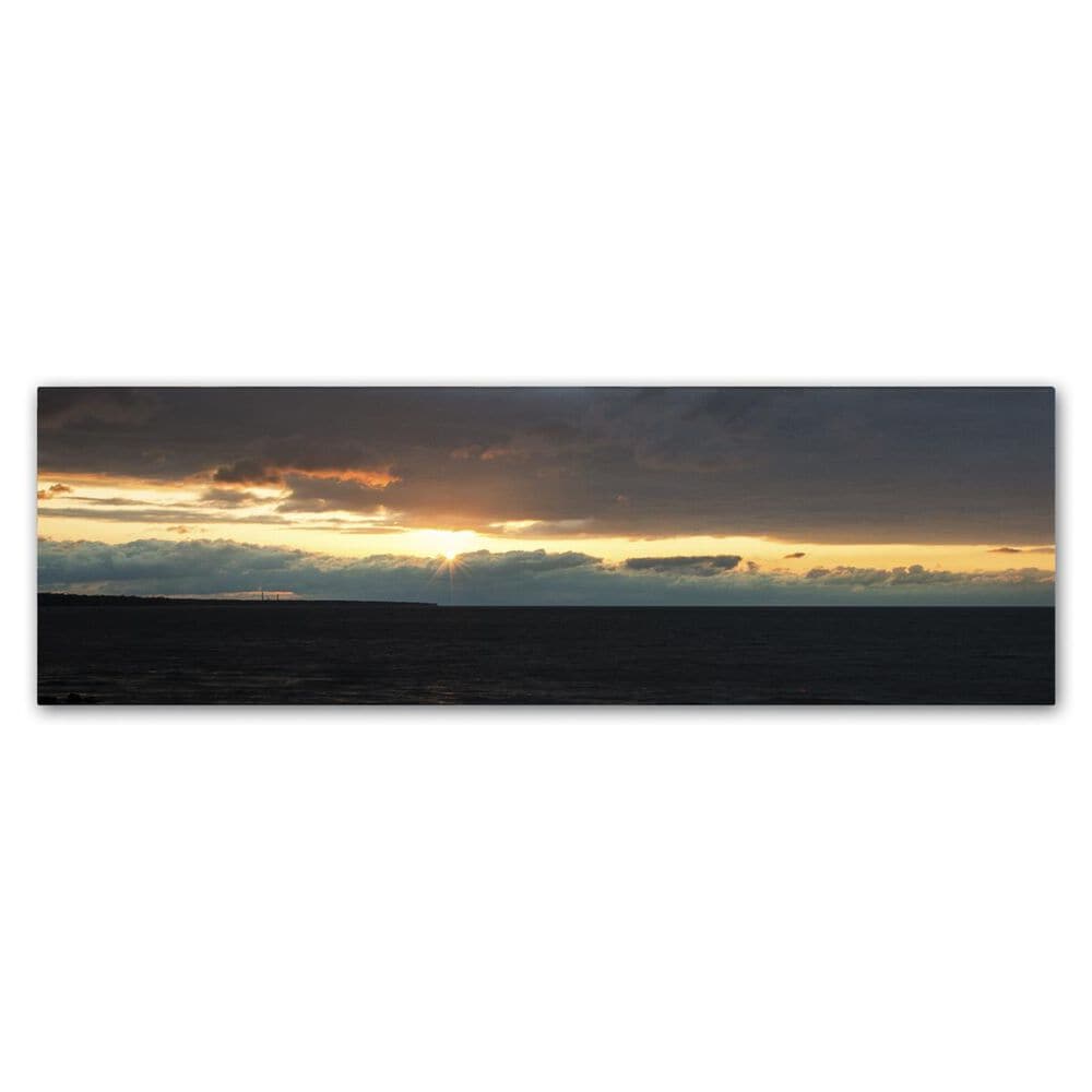 Timberlake 6" x 19" April Setting Sun Over Lake Erie Canvas Art, , large