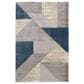 Central Oriental Structures Torrent Adley Buff and Metal 7"10" x 9"10" Area Rug, , large