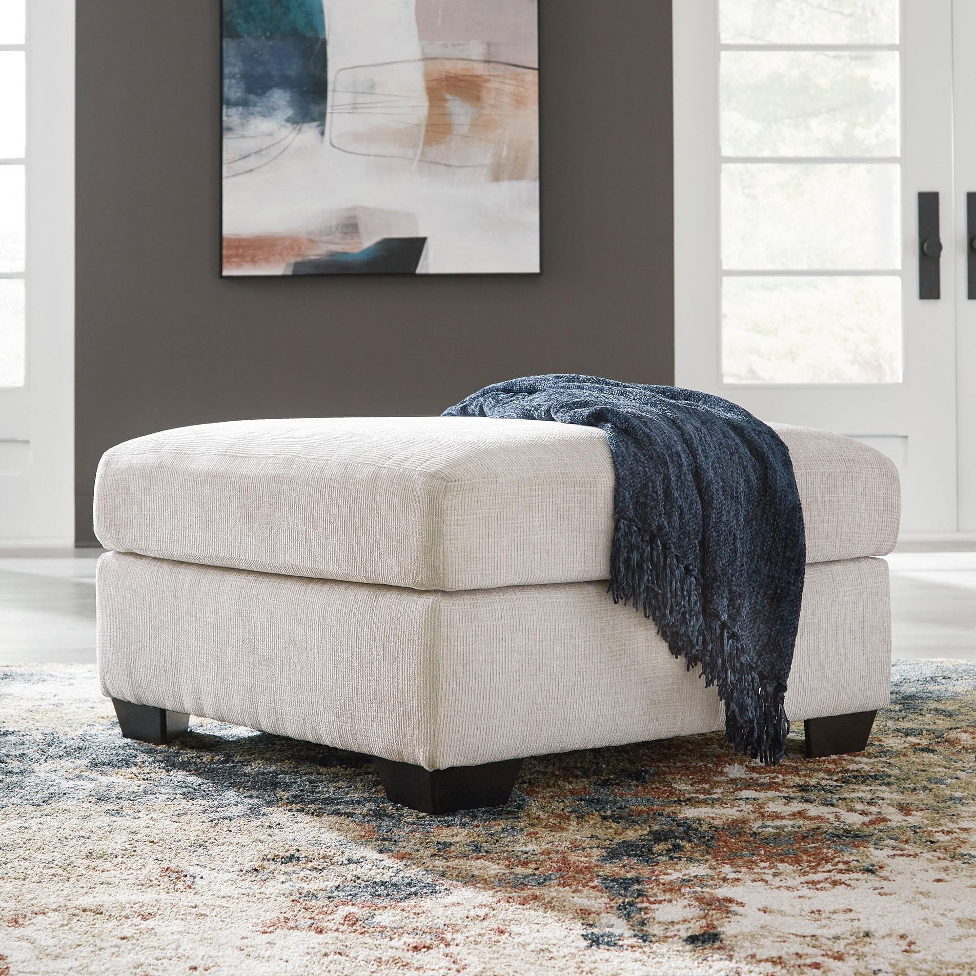 Ashley Aviemore Oversized Accent Ottoman in Stone