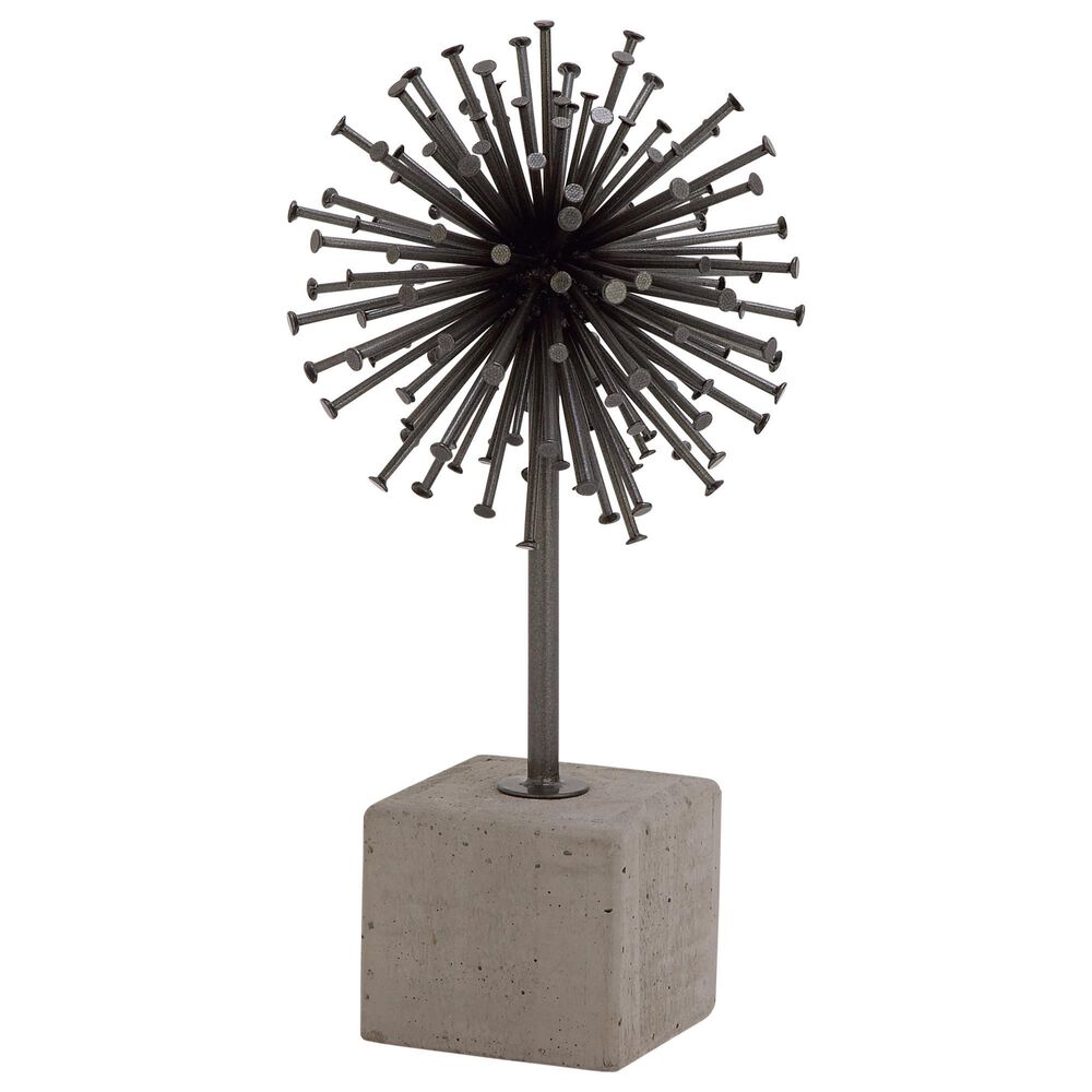 Maple and Jade 13" Industrial Metal Sculpture in Black, , large