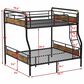 Hearth and Haven Full XL over Queen Detachable Bunk Bed in Black, , large