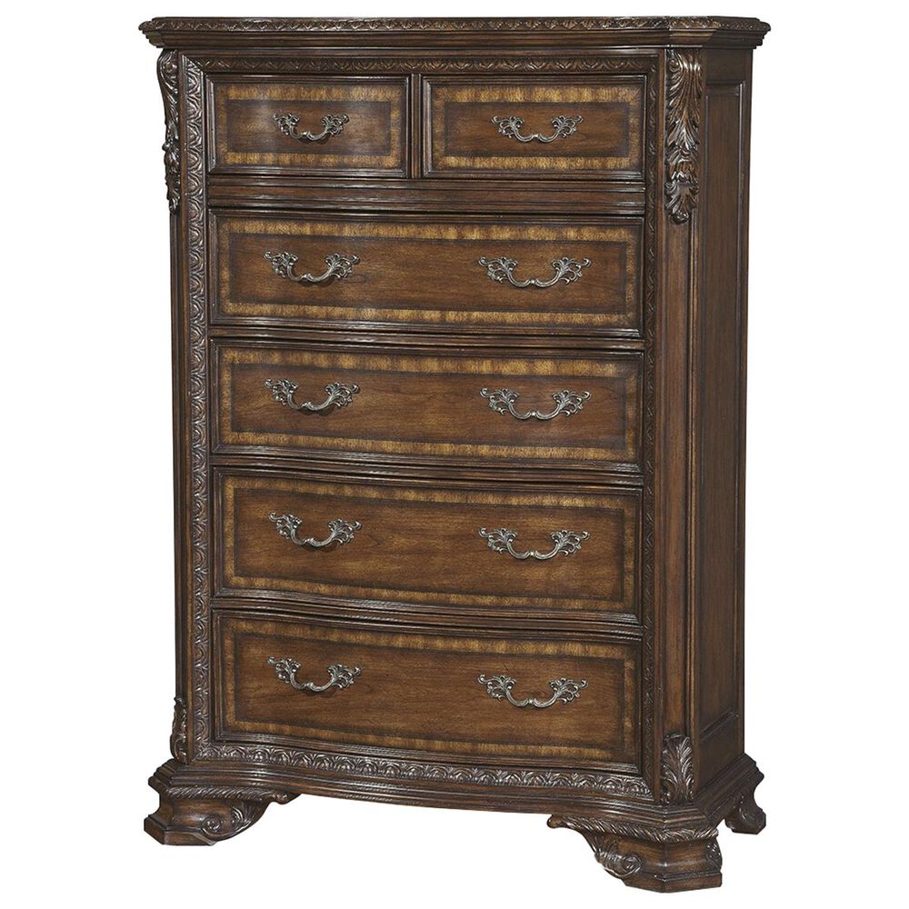 Nineteen37 Old World 6 Drawer Chest in Cathedral Cherry, , large