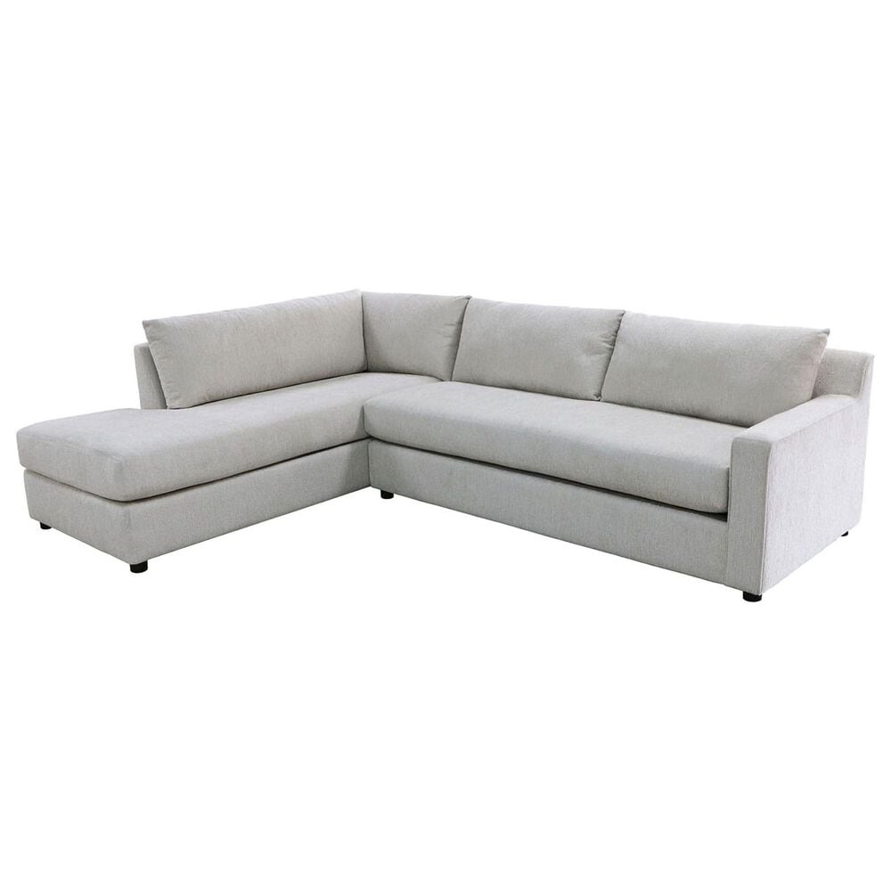 Fulton Home Brooklyn 2-Piece Stationary Sectional with Left Facing Chaise in Claudia Linen, , large