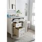 James Martin Vanities Brittany 30" Single Bathroom Vanity in Bright White with 3 cm Carrara White Marble Top and Rectangle Sink, , large