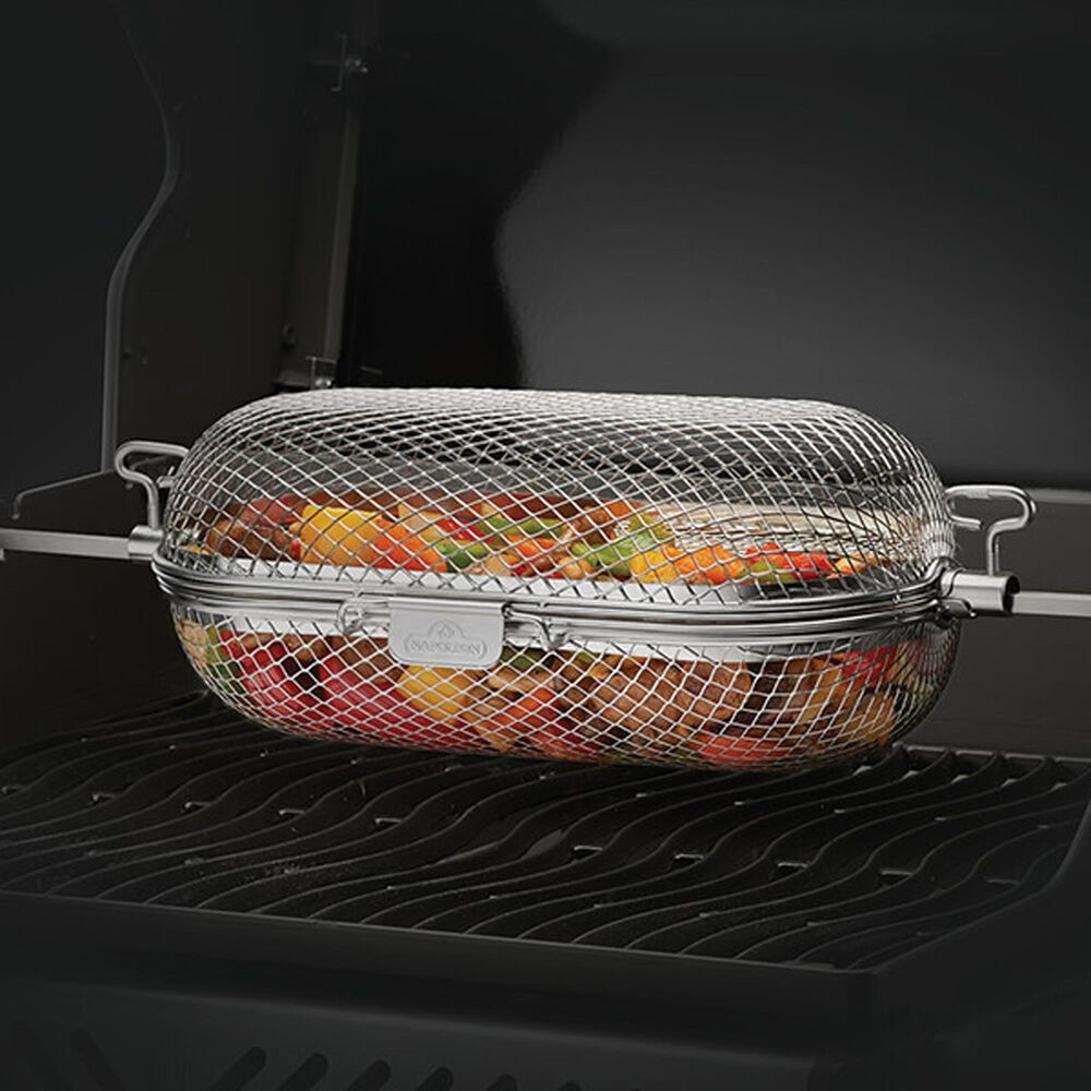 Napoleon Rotisserie Grill Basket in Stainless Steel, , large