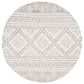 Safavieh Micro-Loop 5" Round Dark Gray and Ivory Area Rug, , large