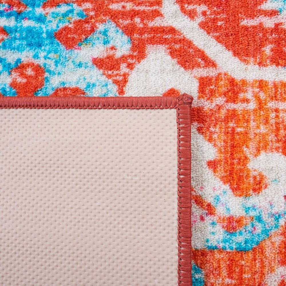 Safavieh Riviera 9&#39; x 12&#39; Orange and Light Blue Area Rug, , large