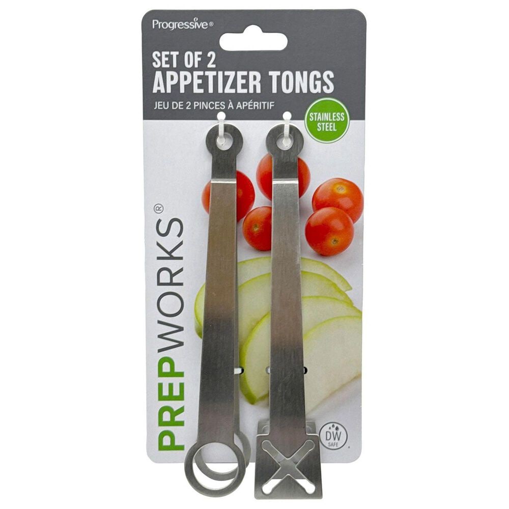 Progressive 2-Piece Appetizer Tong in Stainless Steel, , large