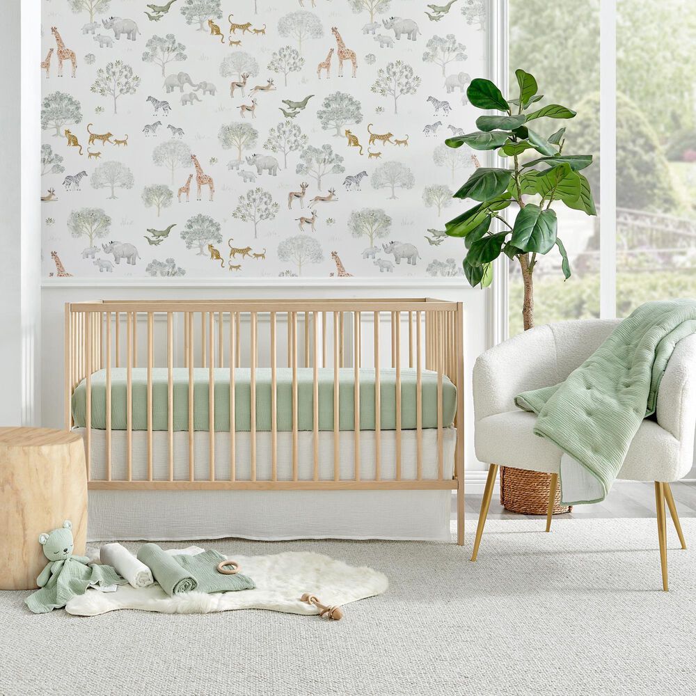 Levtex Cloud Muslin 5-Piece Bedding Set in Sage and White, , large