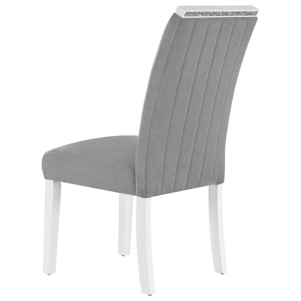 Global Furniture USA Monoco Pedestal Dining Table and 4 Dining Chairs in White, , large
