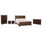 Archbold Furniture Heritage King Raised Panel Bed with Dresser, Chest, and Two Nightstands in Brown Mahogany, , large