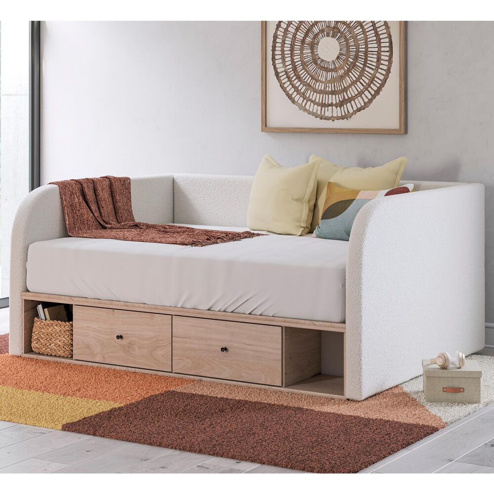 Ashley Arloster Full Upholstered Day Bed with Storage  in White, , large