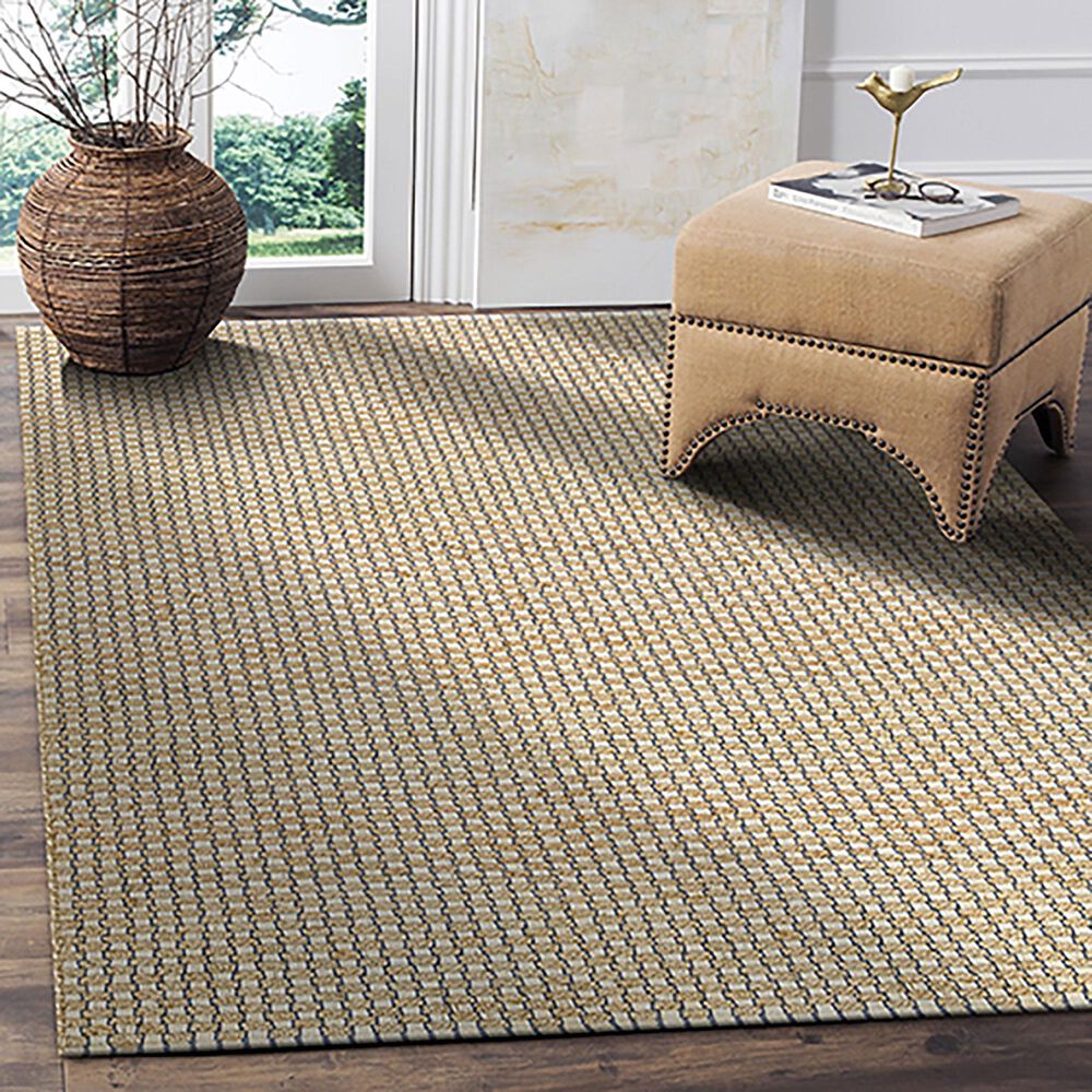 L&amp;R Resources Natural Fiber 7&#39;9&quot; x 9&#39;9&quot; Indigo Area Rug, , large