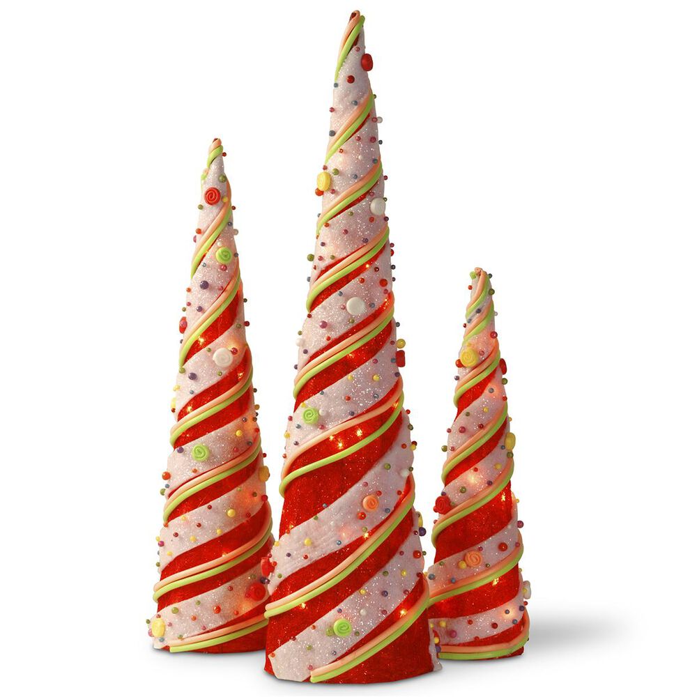 National Tree Pre-Lit Sisal Cone Assortment, , large