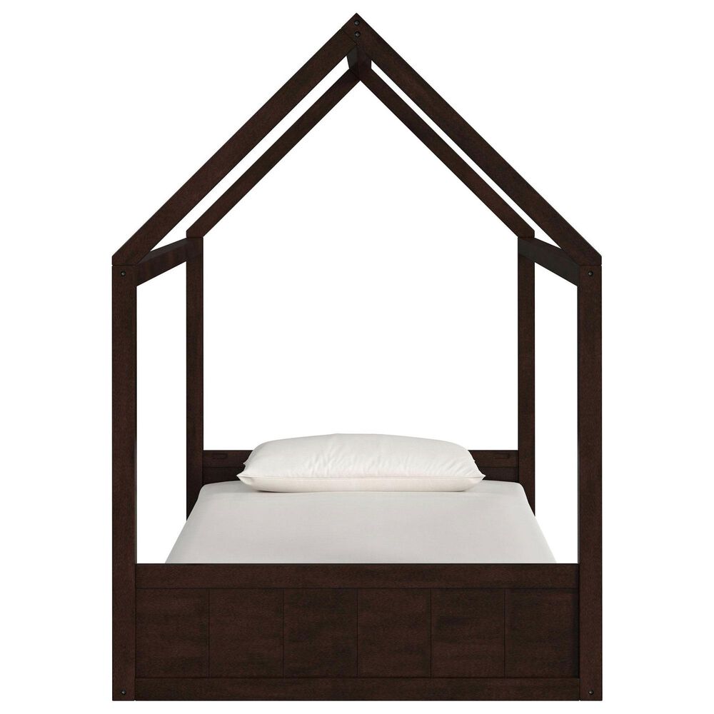 Mayberry Hill Sami Twin Canopy Montessori Bed in Espresso, , large