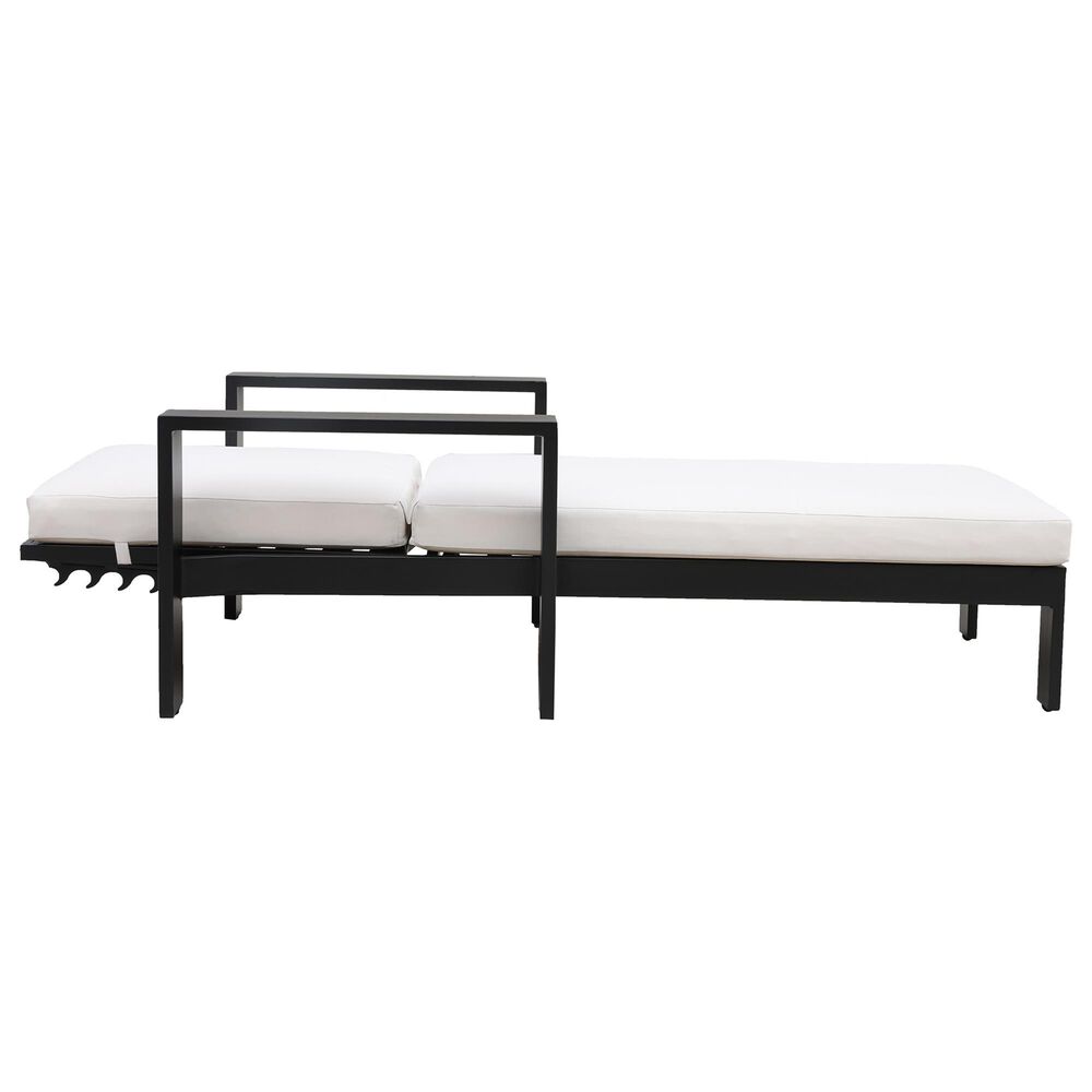 GatherCraft Milan Chaise Lounge with Cushion in Linen Ivory, , large