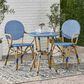 Hearth and Haven 3-Piece Outdoor Bistro Set in Dark Teal and White, , large
