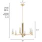 Hunter Gatz 6-Light Chandelier in Alturas Gold, , large