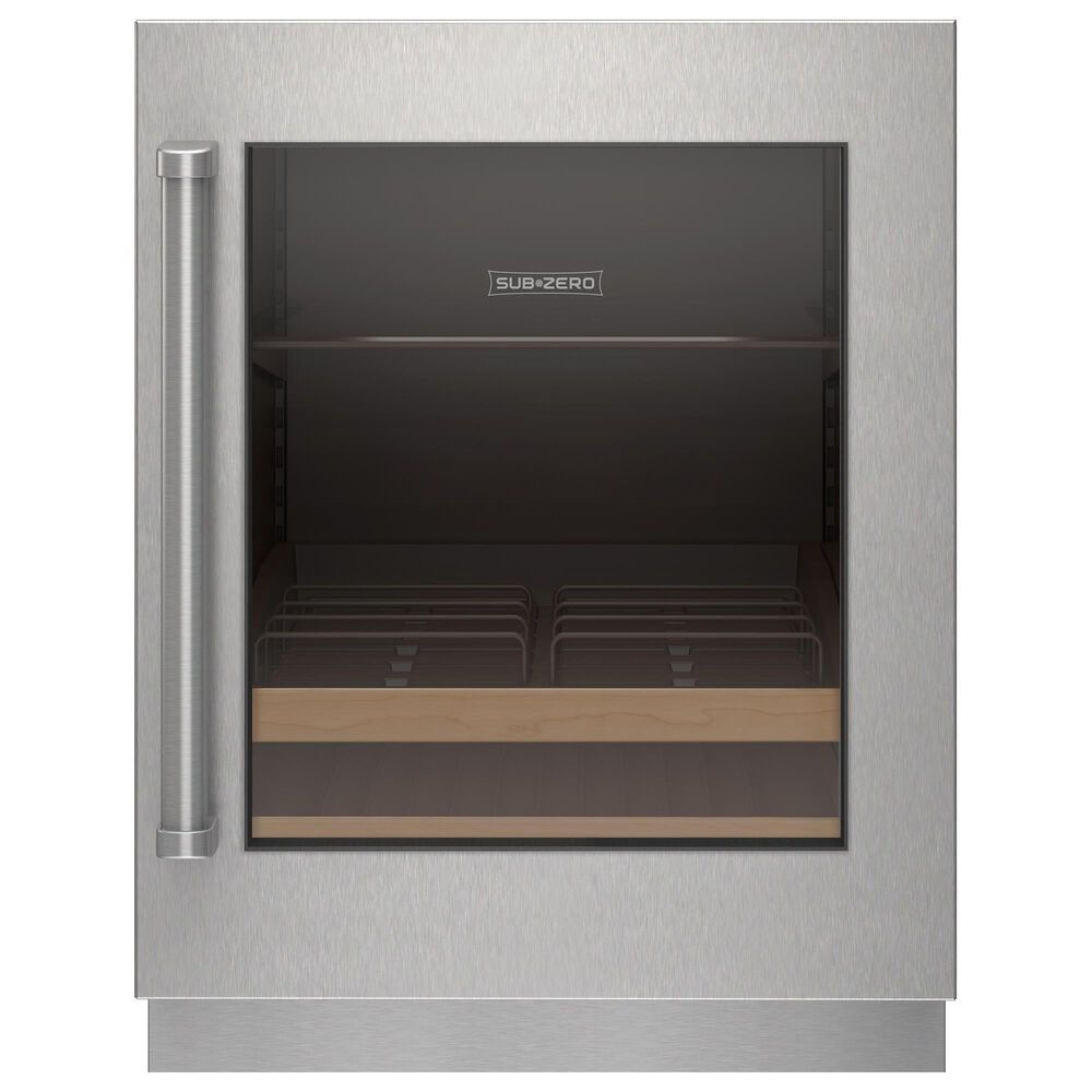 Sub-Zero 24" ADA Undercounter Right Hinge Glass Door Panel with Pro Handle in Stainless Steel, , large