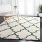 Safavieh Venus Shag 4" x 6" Ivory and Green Area Rug, , large