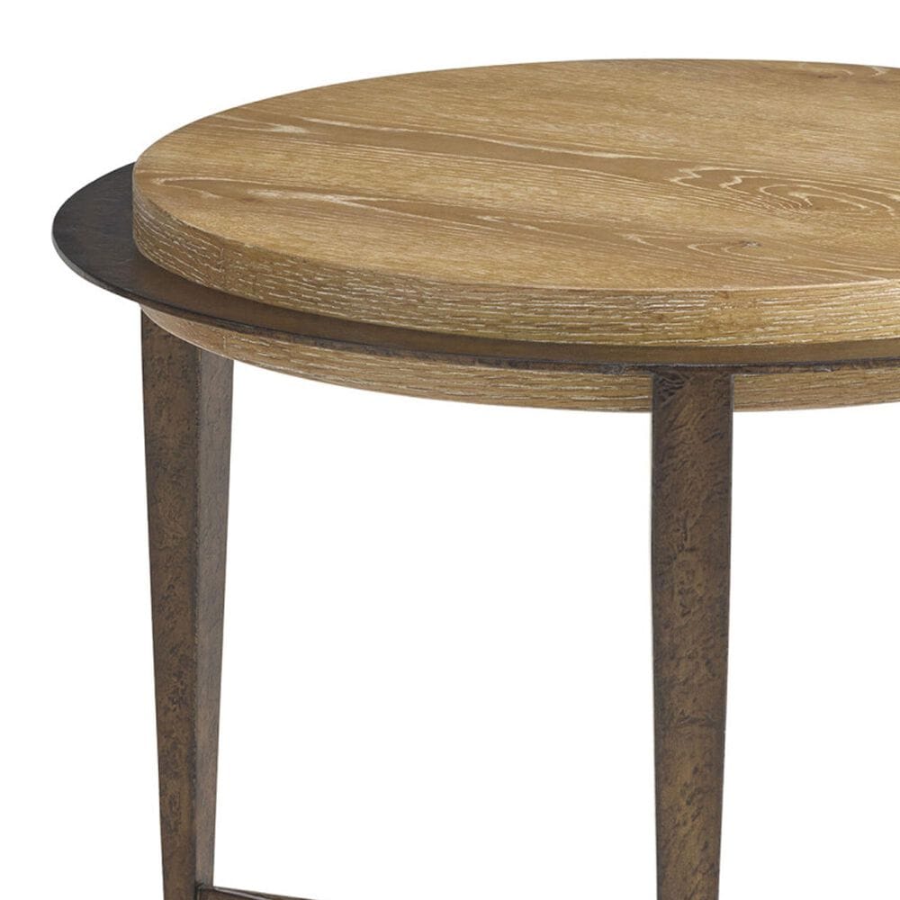 Lexington Home Brands Montecito Catalonia Round Side Table in Chaparral and Bronze, , large