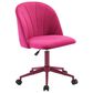 Linon Home Decor Adalynn Swivel Desk Chair with Hot Pink Cushion in Pink, , large