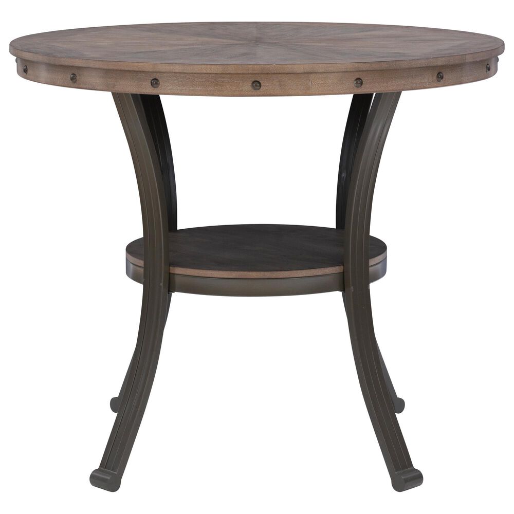 Linon Home Decor Franklin Counter Height Table in Pewter and Grey - Table Only, , large