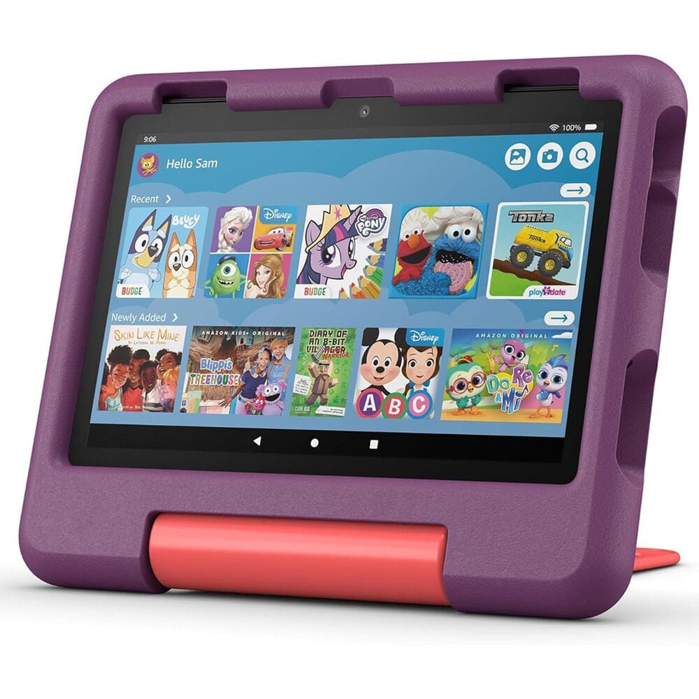 Amazon Fire HD 8 Kids tablet (Latest Model), ages 3-7 | 3GB memory, bright 8" HD screen. Includes ad-free and exclusive content, parental controls and 13-hr battery, 32GB in Grape, , large