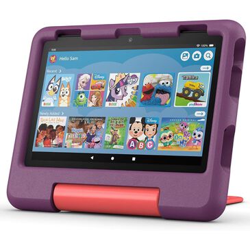 Amazon Fire HD 8 Kids tablet (Latest Model), ages 3-7 | 3GB memory, bright 8" HD screen. Includes ad-free and exclusive content, parental controls and 13-hr battery, 32GB in Grape, , large