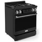 Thor Kitchen Gordon Ramsay 4.55 Cu. Ft. 30" Professional Liquid Propane Range with Stainless Steel Handle Kit in Black, , large
