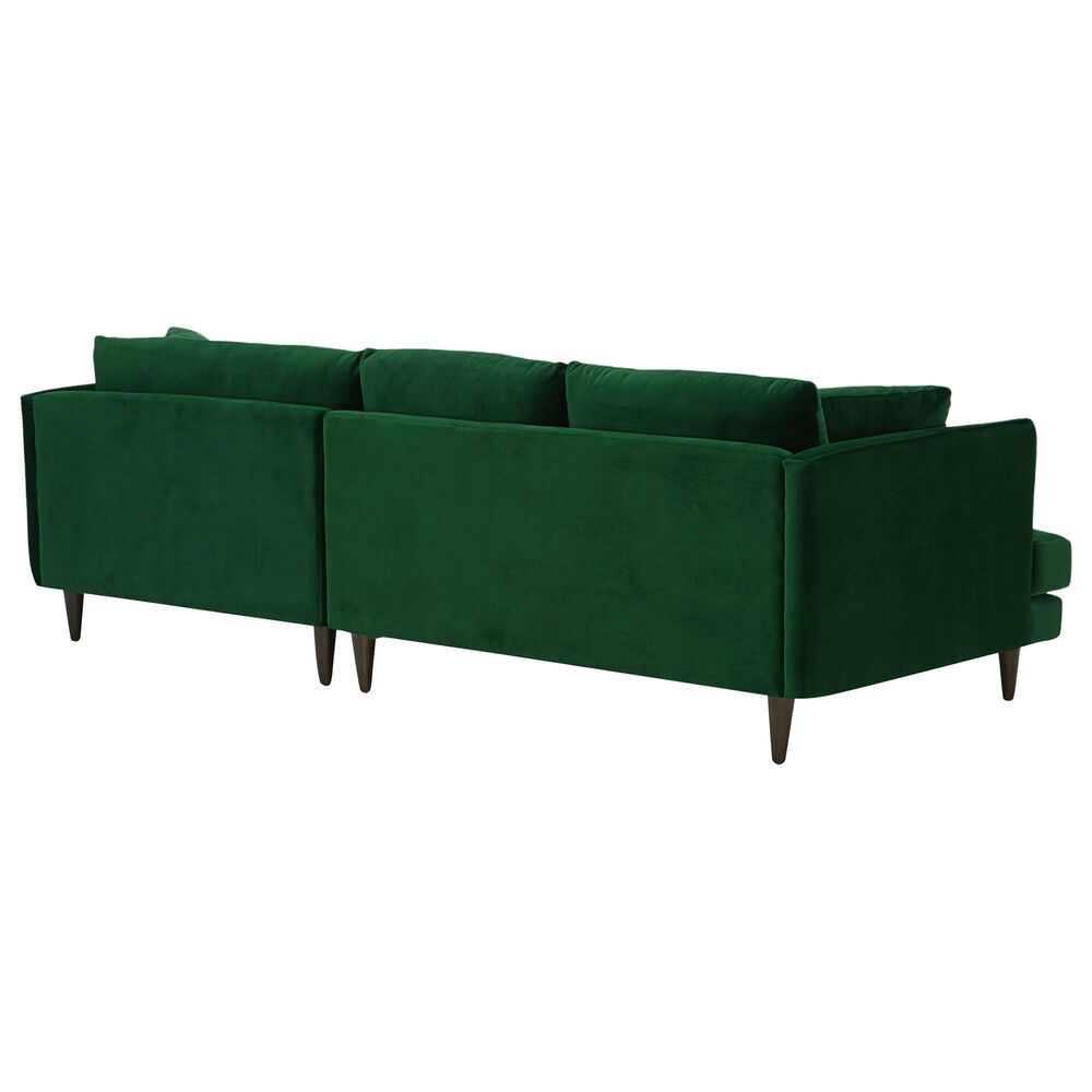 Joybird Lewis 2-Piece Right Facing Sectional in Royale Evergreen Velvet, , large