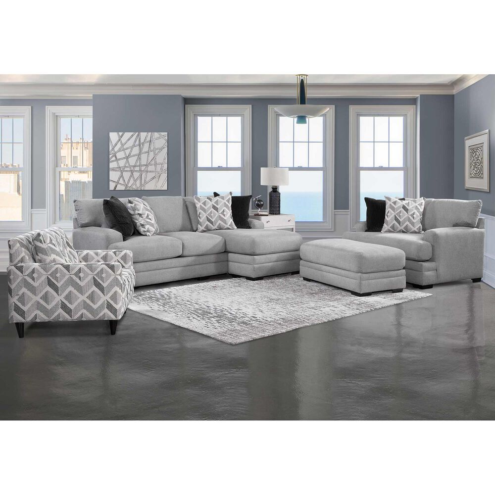 Moore Furniture Cleo Chair and a Half in Pebble, , large
