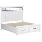 Ashley Ashbryn King Storage Bed and Two Nightstands in White and Oak, , large