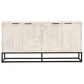 Classic Home Flint 4-Door Sideboard in Coastal White and Black, , large