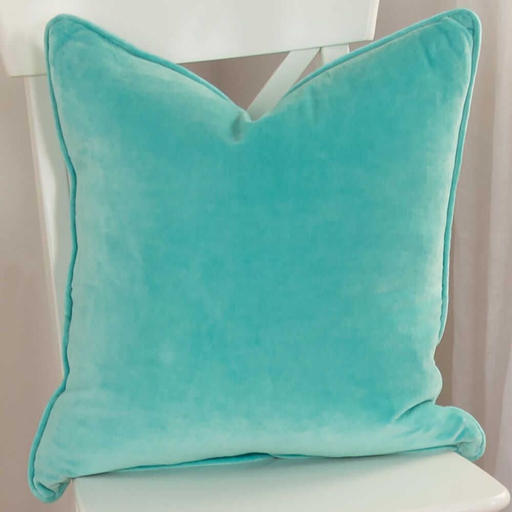 Rizzy Home Solid 20" Pillow Cover in Aqua, , large