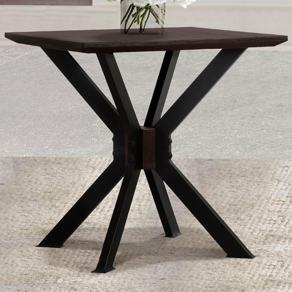Blue River Pirate End Table in Coffee Bean Brush/Natural Black, , large