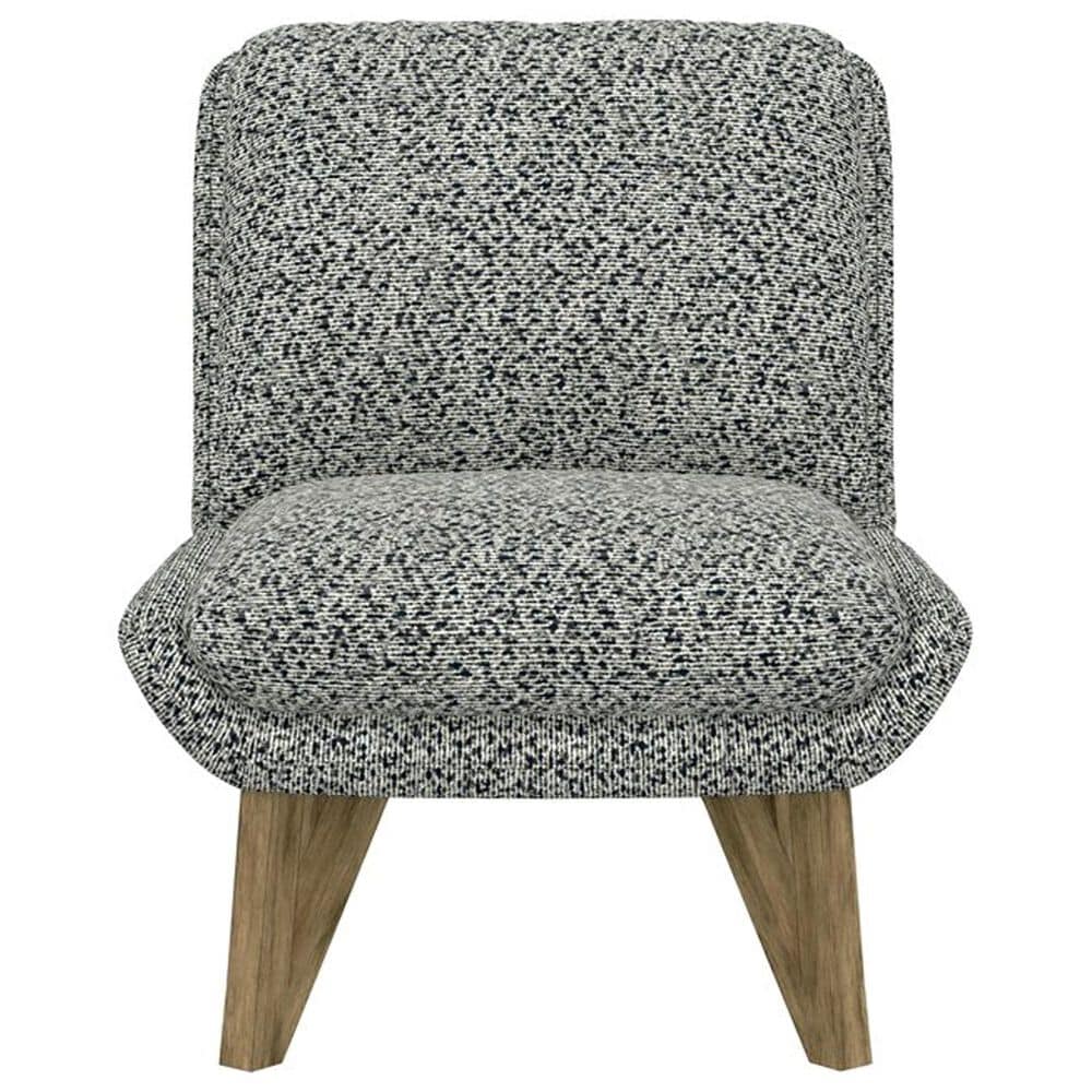 Golden Wave Furniture Emerson Armless Accent Chair in Speckled Navy, , large