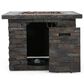 Hearth and Haven 35" Square MgO Concrete Fire Pit in Stone Gray, , large