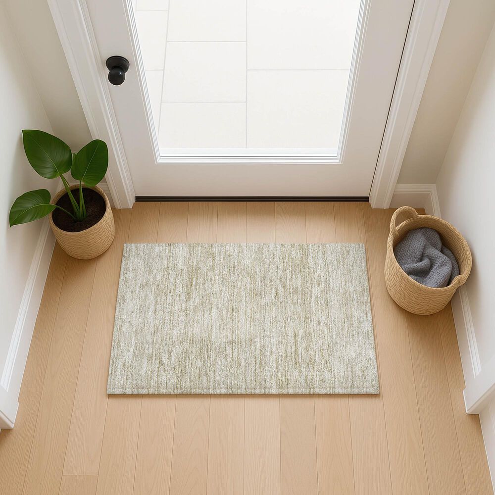 Dalyn Rug Company Soft Essentials Solid Beige 1'8" x 2'6" Indoor/Outdoor Area Rug, , large