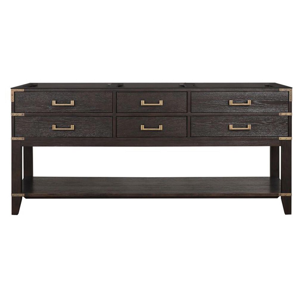 Lexora Home Norwalk 72&quot; Double Bathroom Vanity in Brown Oak with White Carrara Marble Top and Rectangular Sinks, , large