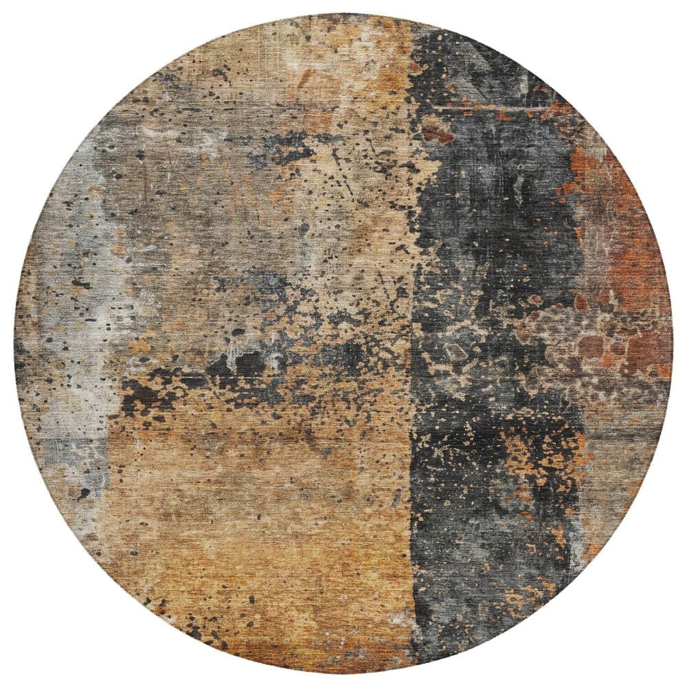 Dalyn Rug Company Nouveau NV13 8" Round Copper Indoor/Outdoor Area Rug, , large