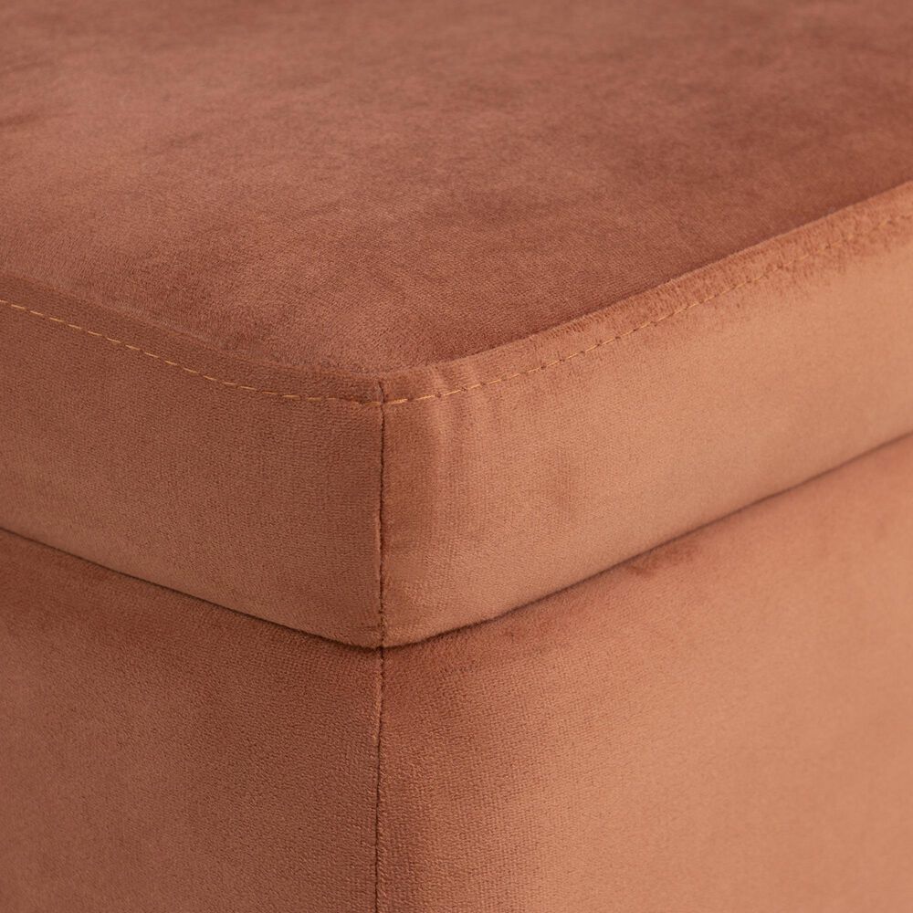 Lifestyle Solutions Kona Small Storage Ottoman in Rust, , large