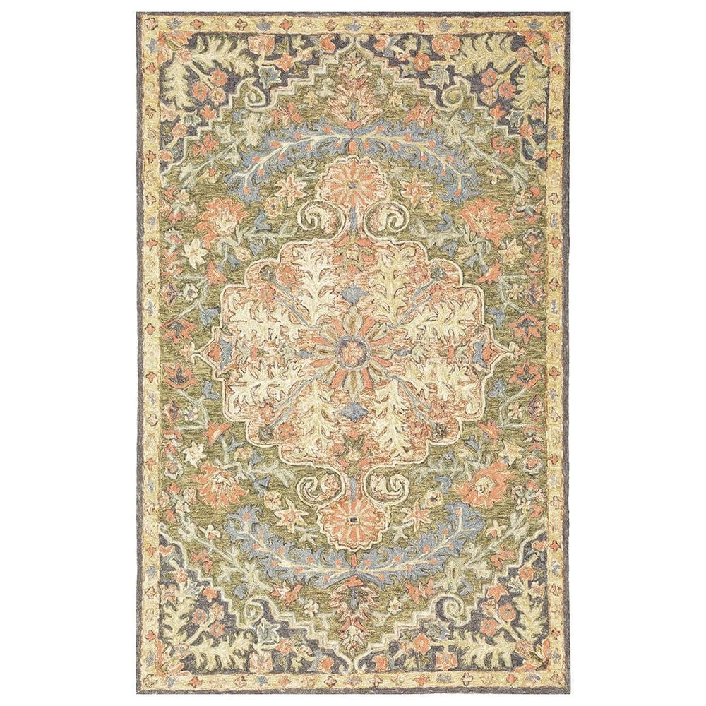 Oriental Weavers Alfresco 28401 5" x 8" Blue and Green Area Rug, , large