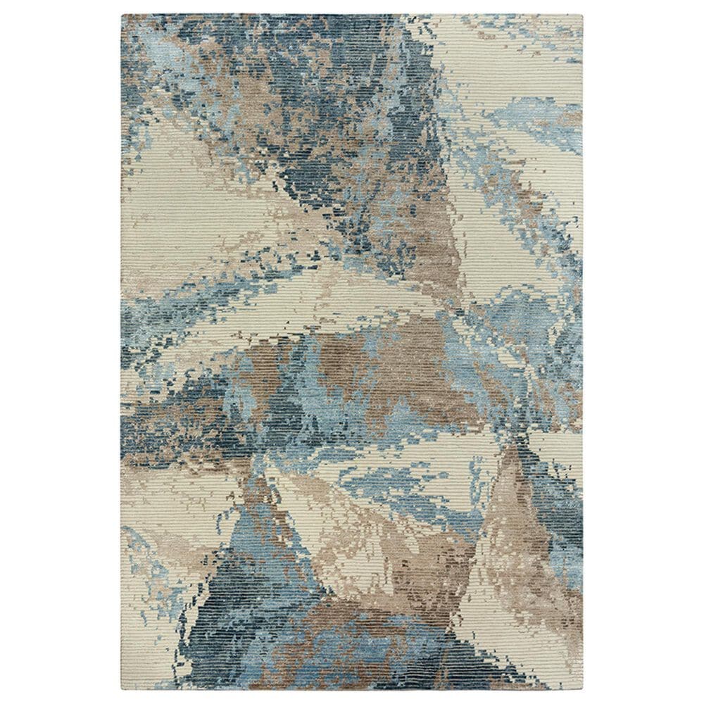 RIZZY Finesse Beige and Blue 8" x 10" Area Rug, , large