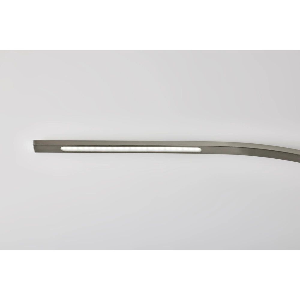 Adesso Sonic LED Arc Floor Lamp in Brushed Steel, , large