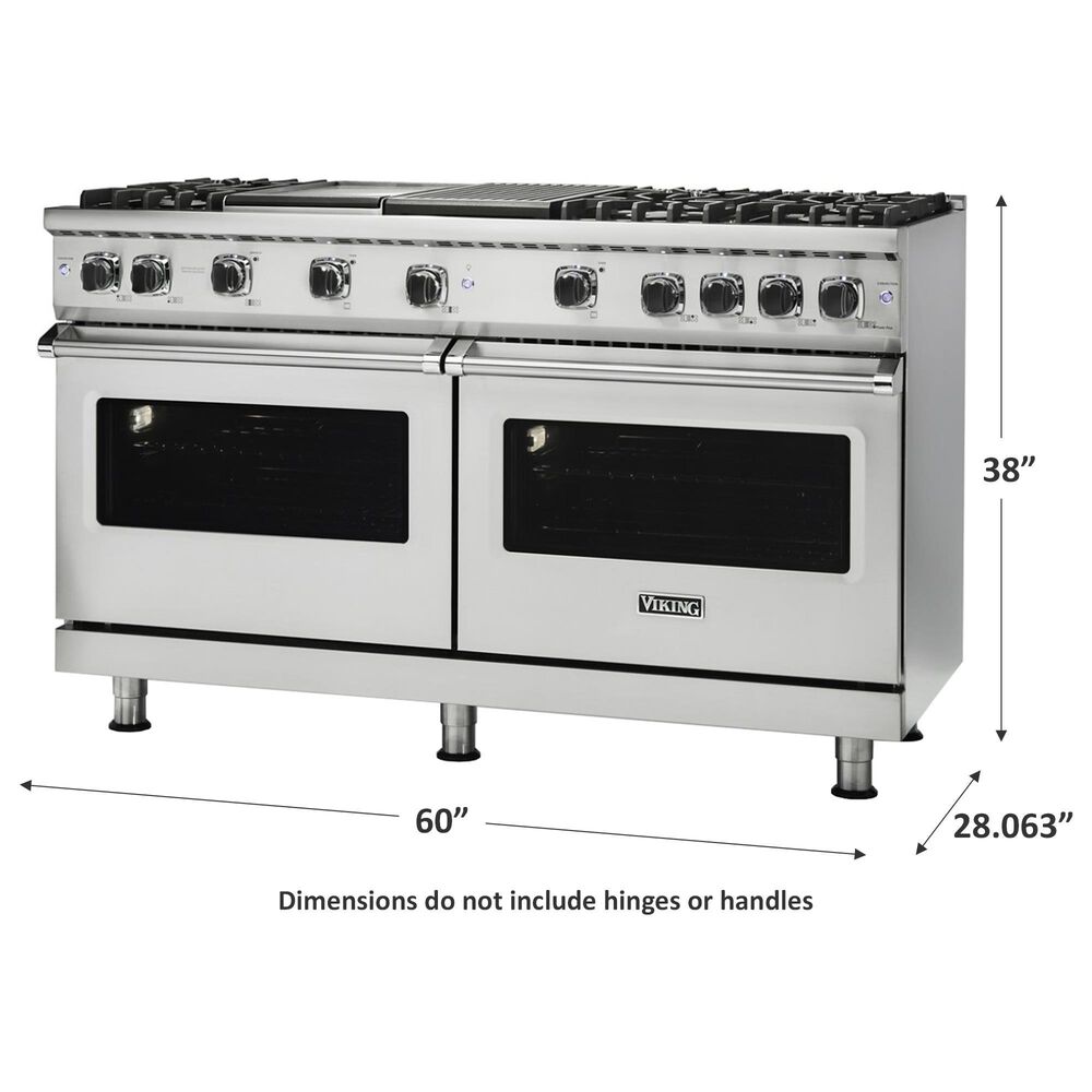 Viking Range 60&quot; Natural Gas Range with 6 Burners in Stainless Steel, , large