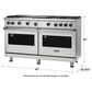 Viking Range 60" Natural Gas Range with 6 Burners in Stainless Steel, , large